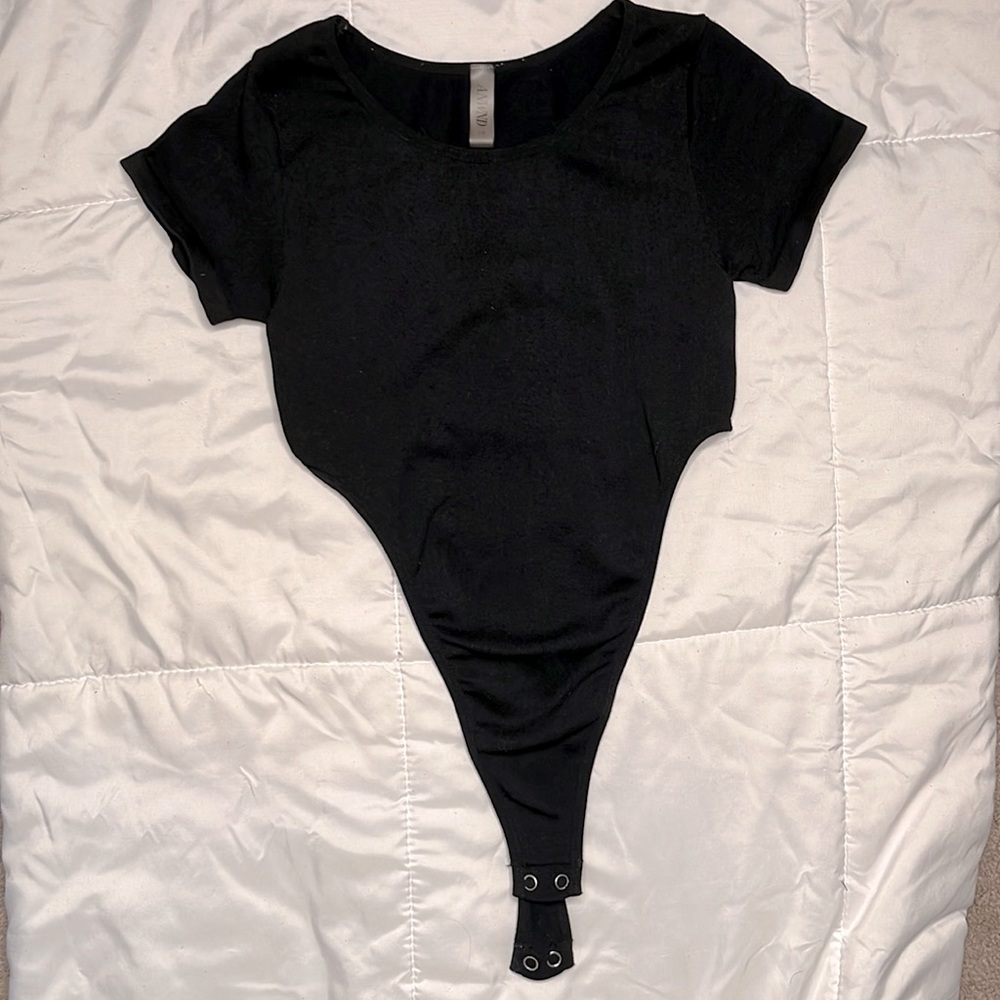 Black Crop Top Body Suit✨